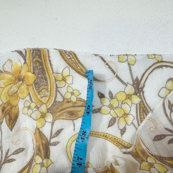 Mlle Gabrielle Dress Womens Extra Large Yellow Sleeveless Paisley Pattern Maxi - Picture 3 of 10